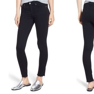 Rag & Bone Raw Hem Ankle Skinny Jeans
